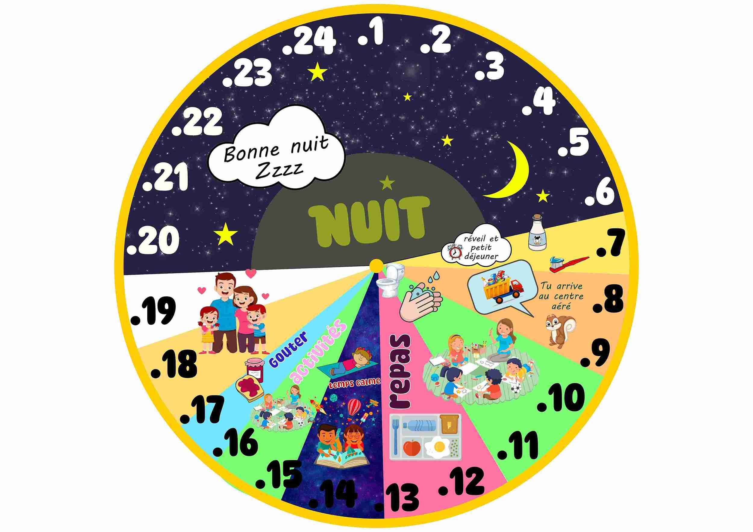 horloge, maternelle